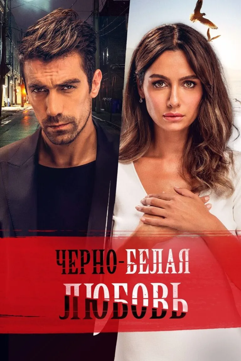Вертикальный постер первого сезона сериала Черно-белая любовь